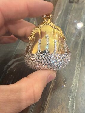 Judith Leiber Gold Chatelaine Swarovski Crystal Mini